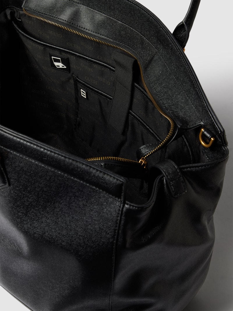 Weekender mit Label-Applikation Modell 'KING DUFFLE BAG' in schwarz