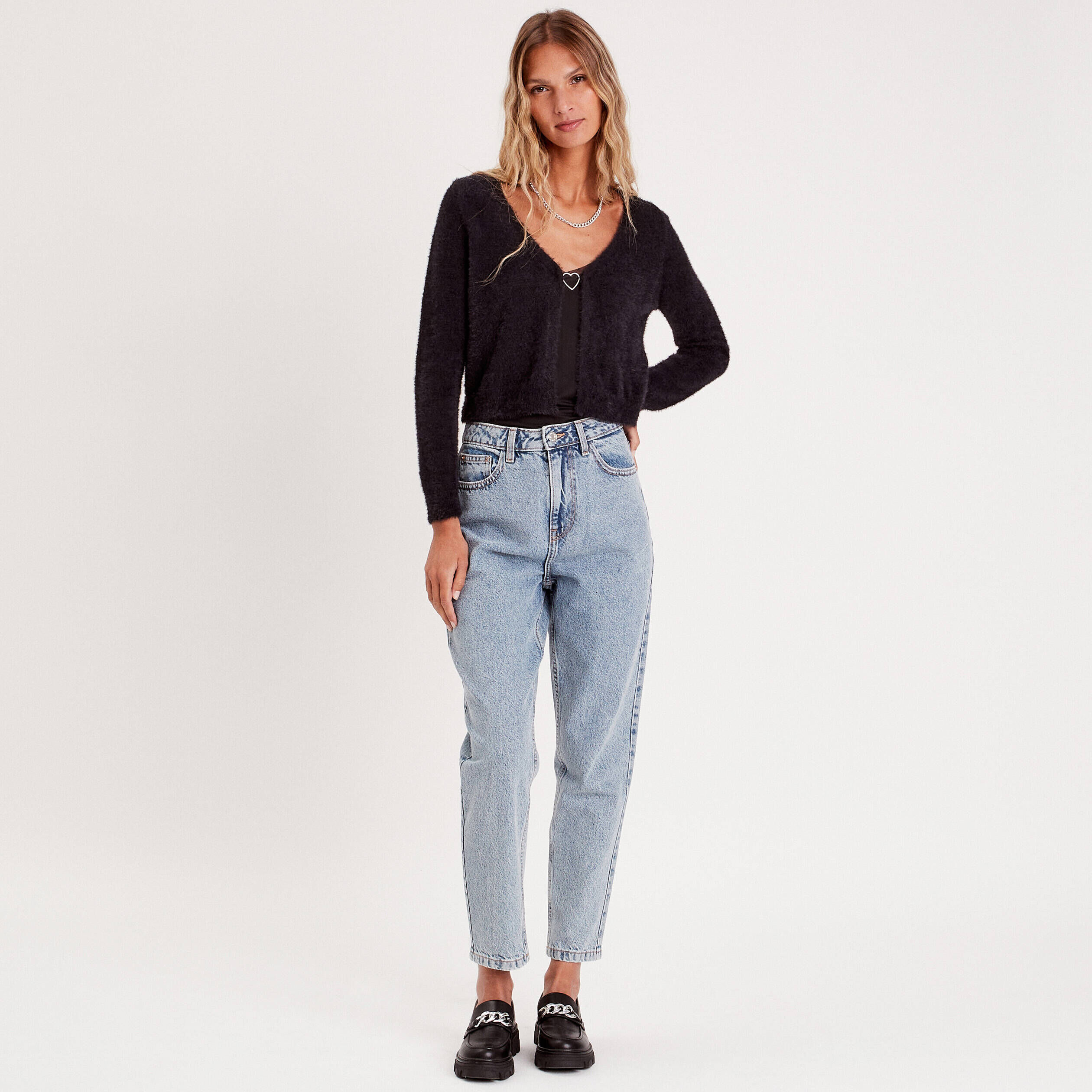 Gilet manches longues noir femme | Cache Cache