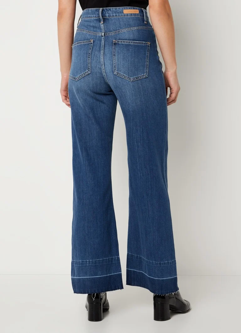 Articles Of Society Soho high waist wide leg cropped jeans with medium wash