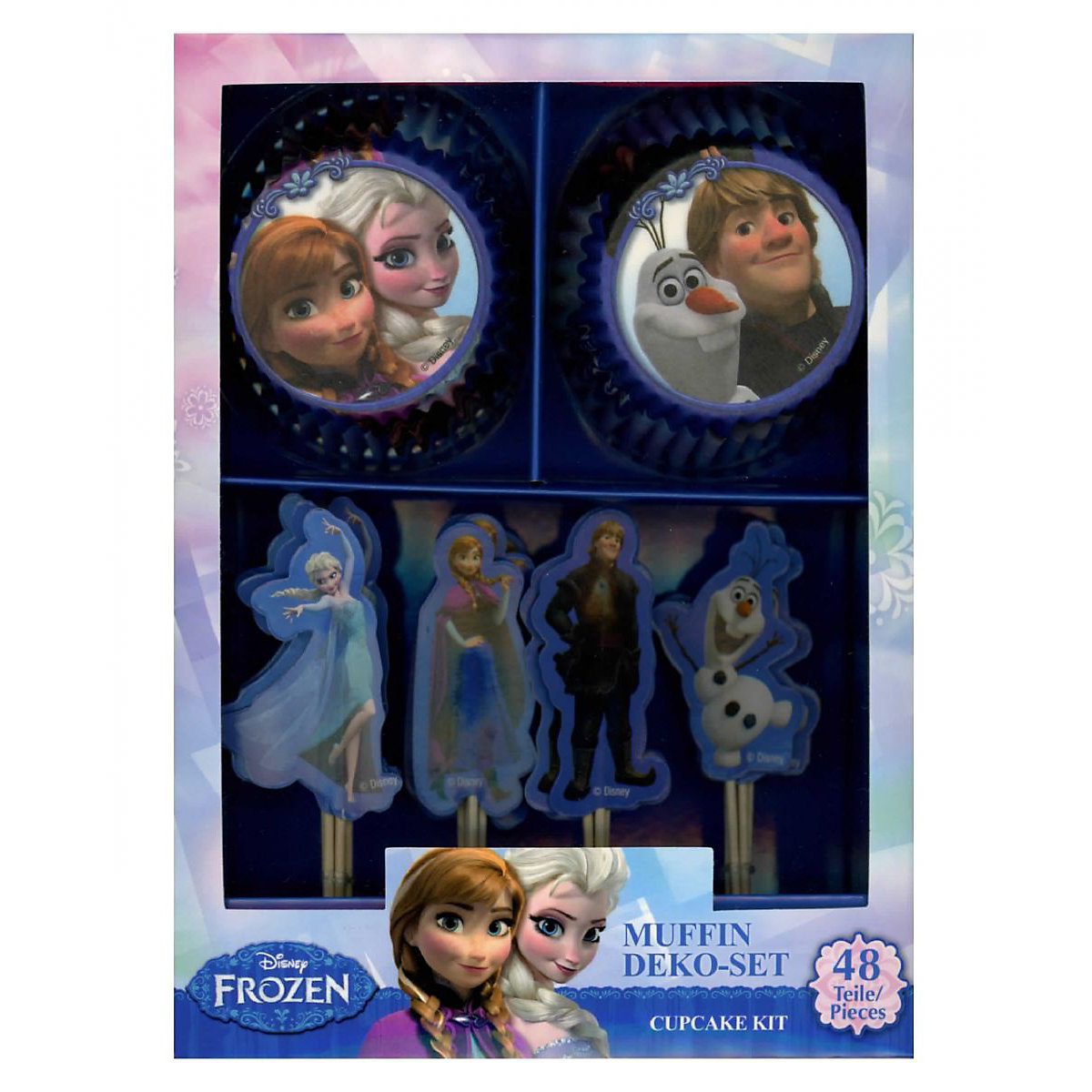 48 tlg.   Kindergeburtstags Muffin Set "Frozen" Backzubehör