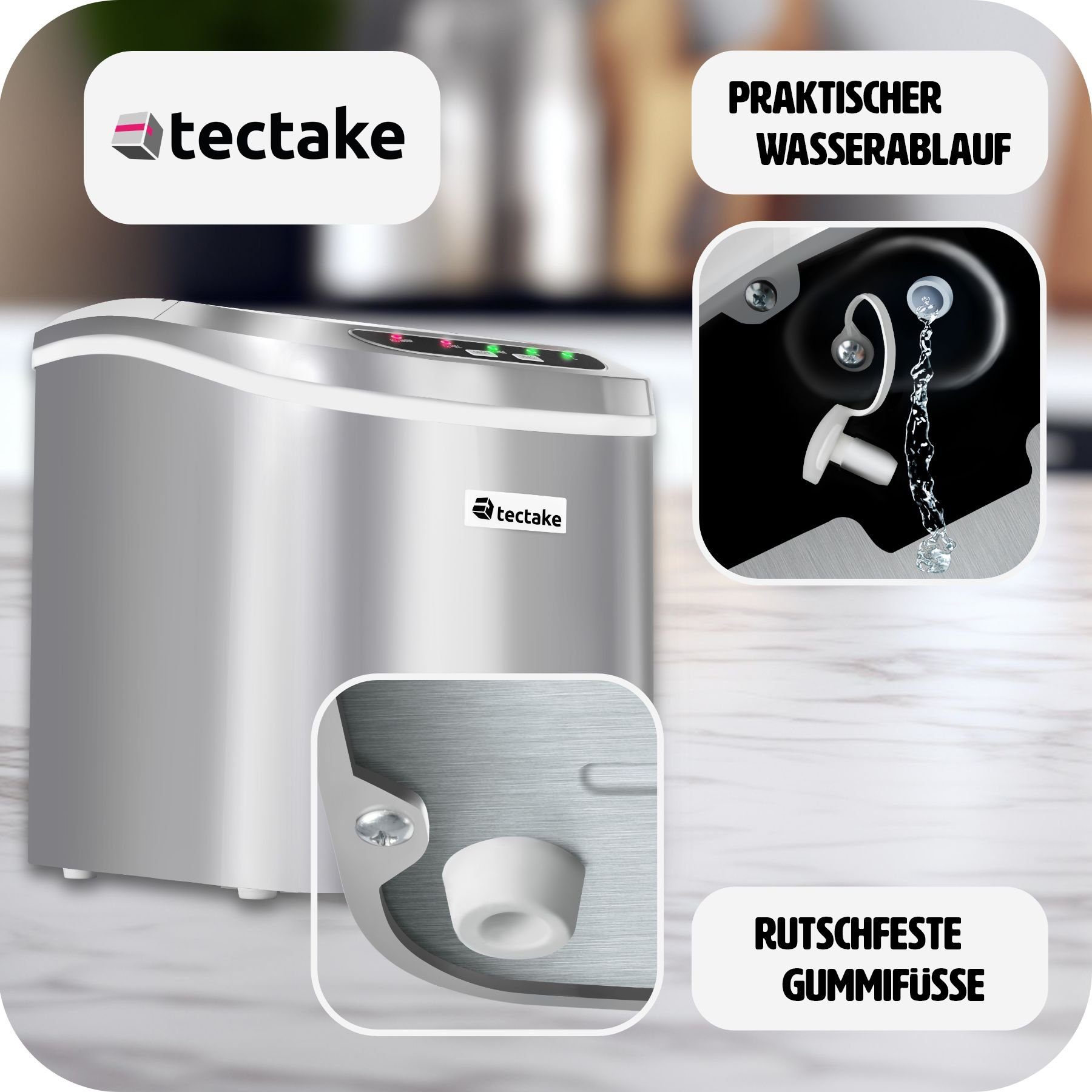 tectake Elektrischer Eiswürfelbereiter Eiswürfelbereiter