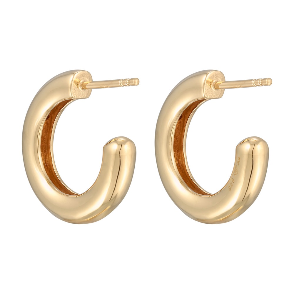 Elli Elli Boucles d'Oreilles Femmes créoles connecteur Basique en argent sterling 925 Boucles d'oreilles