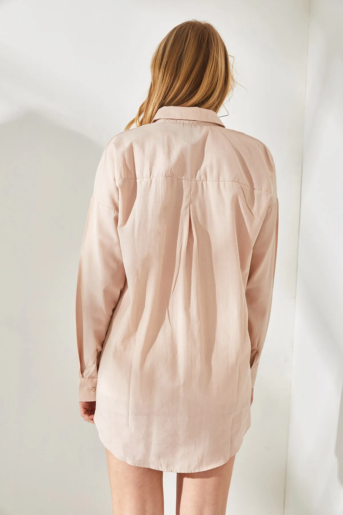 Olalook  Hemd - Beige - Boyfriend