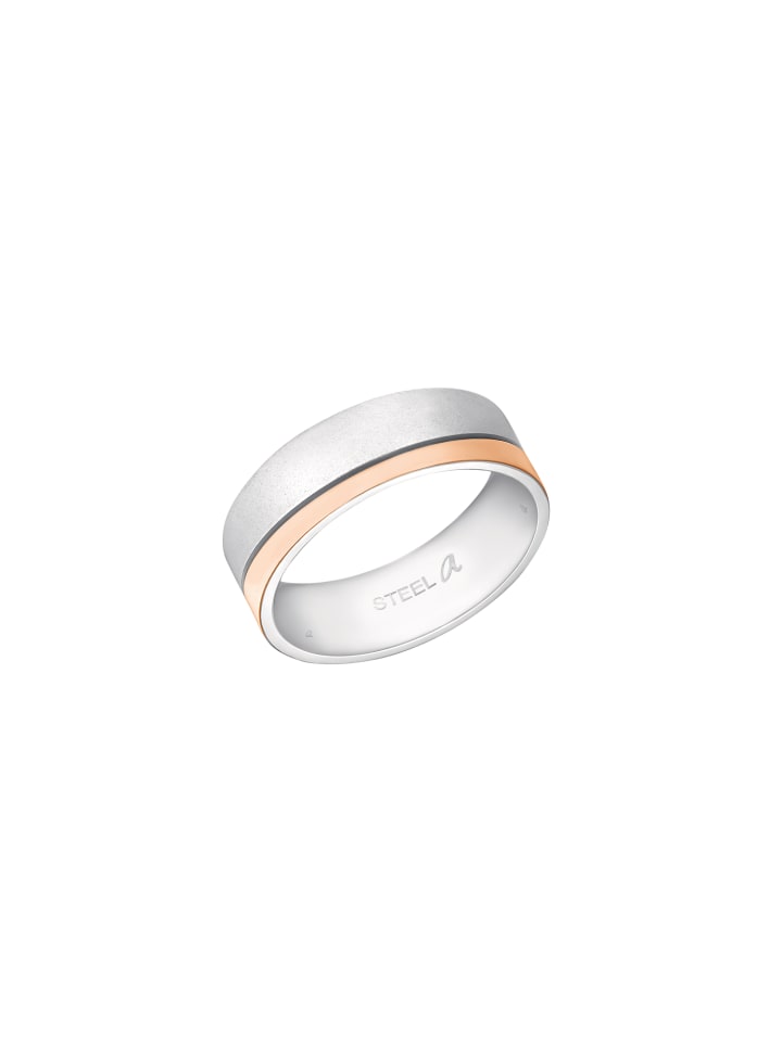 Amor Ring Edelstahl, IP Rose in Bicolor günstig kaufen