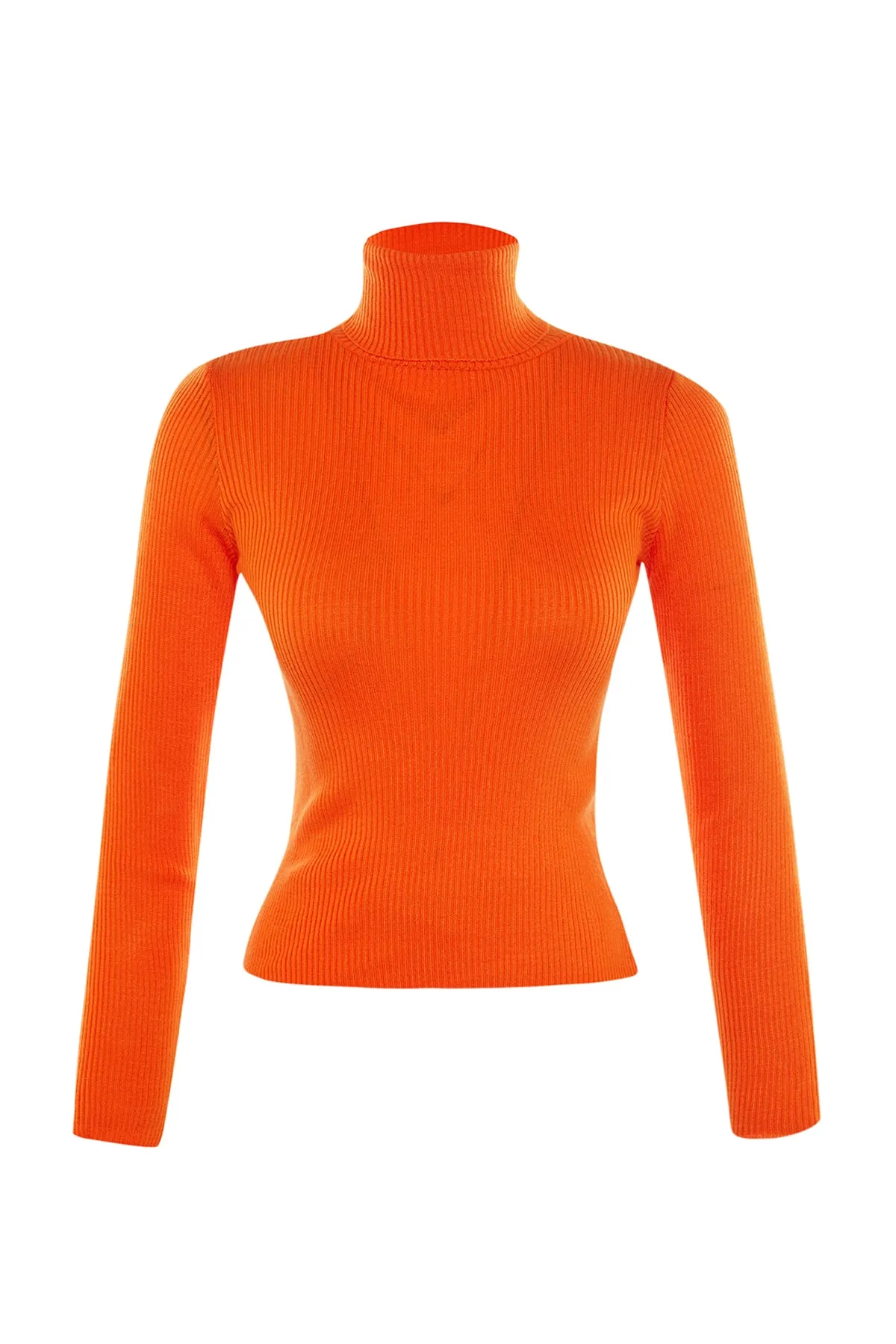 Trendyol Collection  Orangefarbener Basic-Rollkragenpullover TWOAW21KZ1279