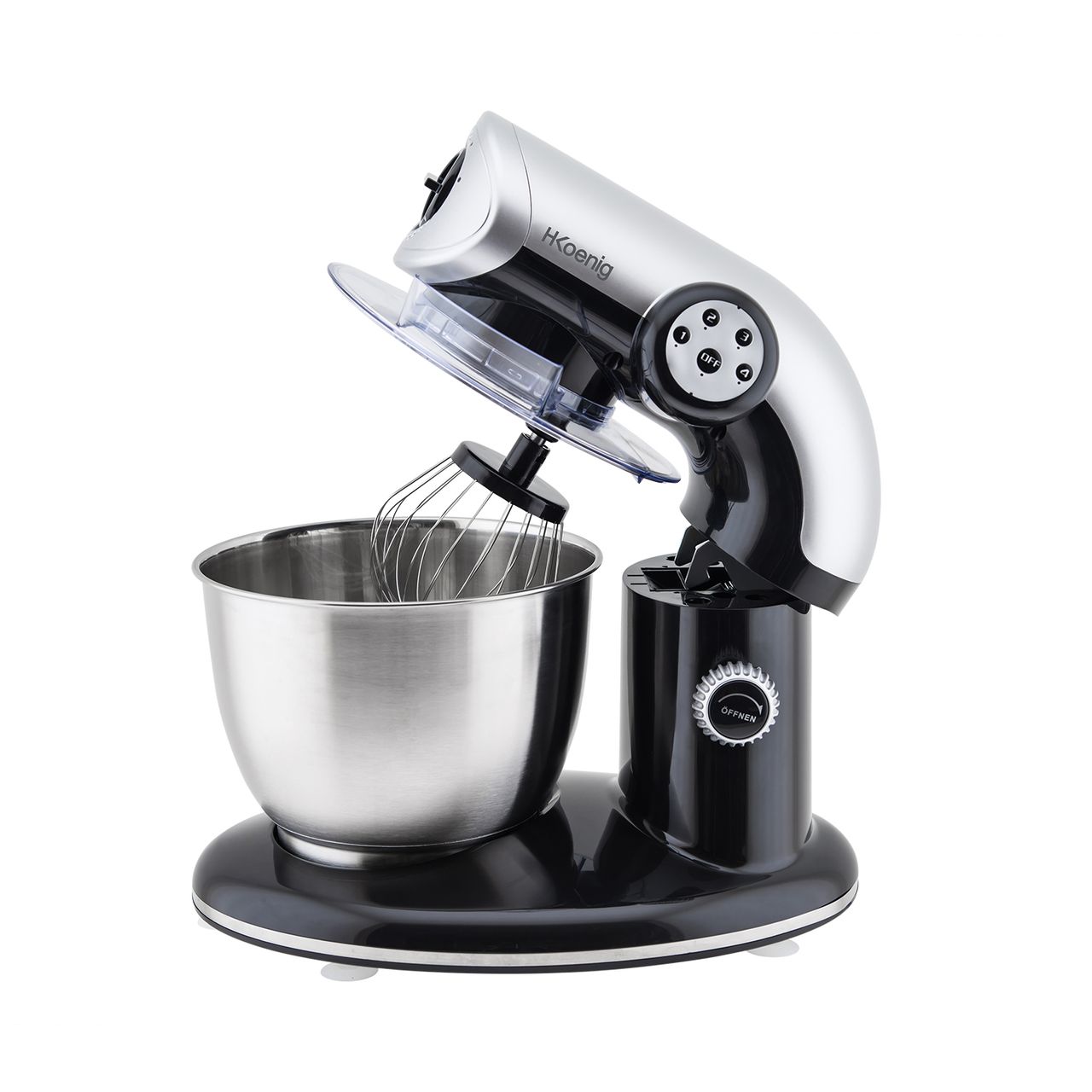 H.Koenig Küchenmaschine KM80 mit 4 Geschwindigkeiten, schwarz