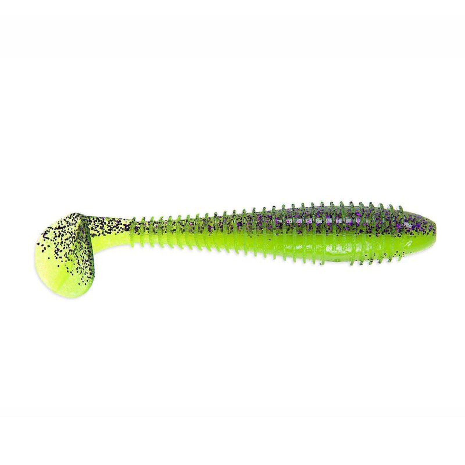 Gambler Lures Kunstköder, Keitech - BA Edition - FAT Swing Impact 7,0cm Purple Chartreuse 7Stk.
