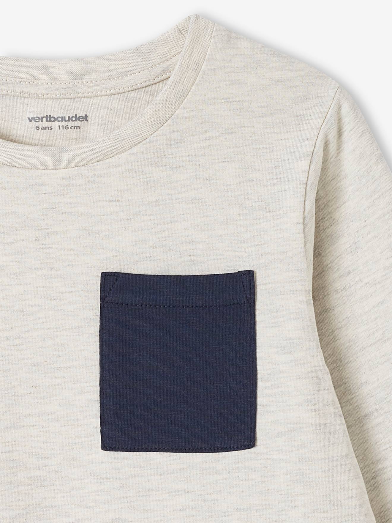 Lot de 3 T-shirts Basics garçon manches longues marine