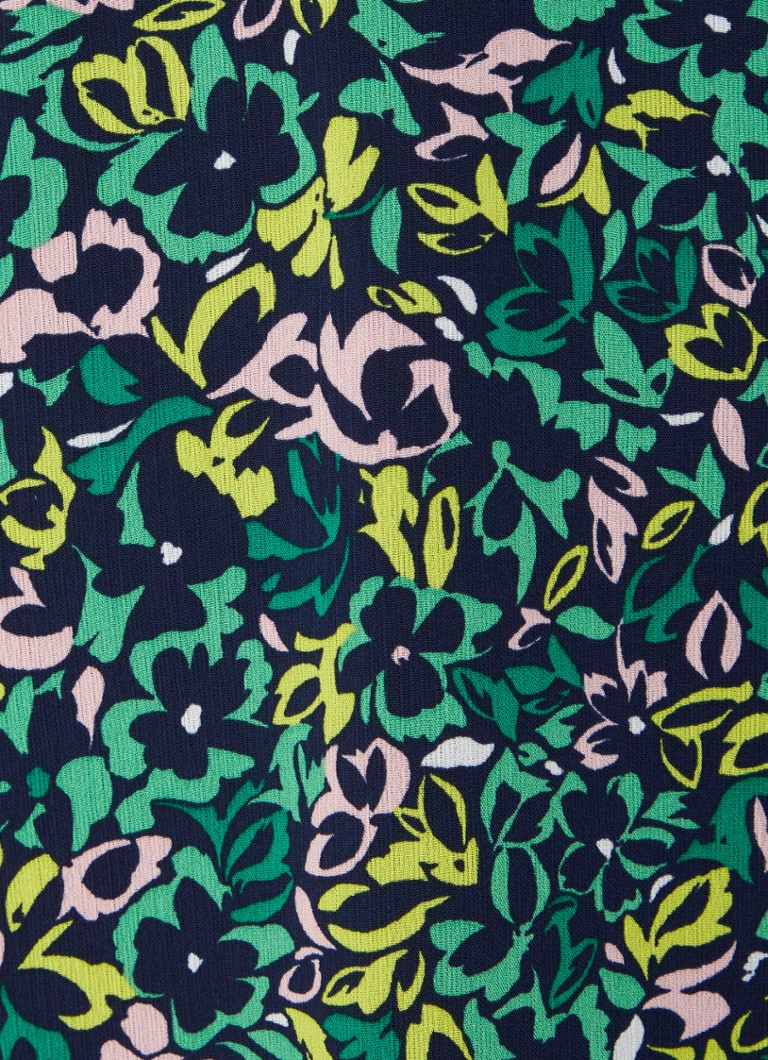 Abito corto a blusa Hobbs con stampa floreale e cintura da annodare