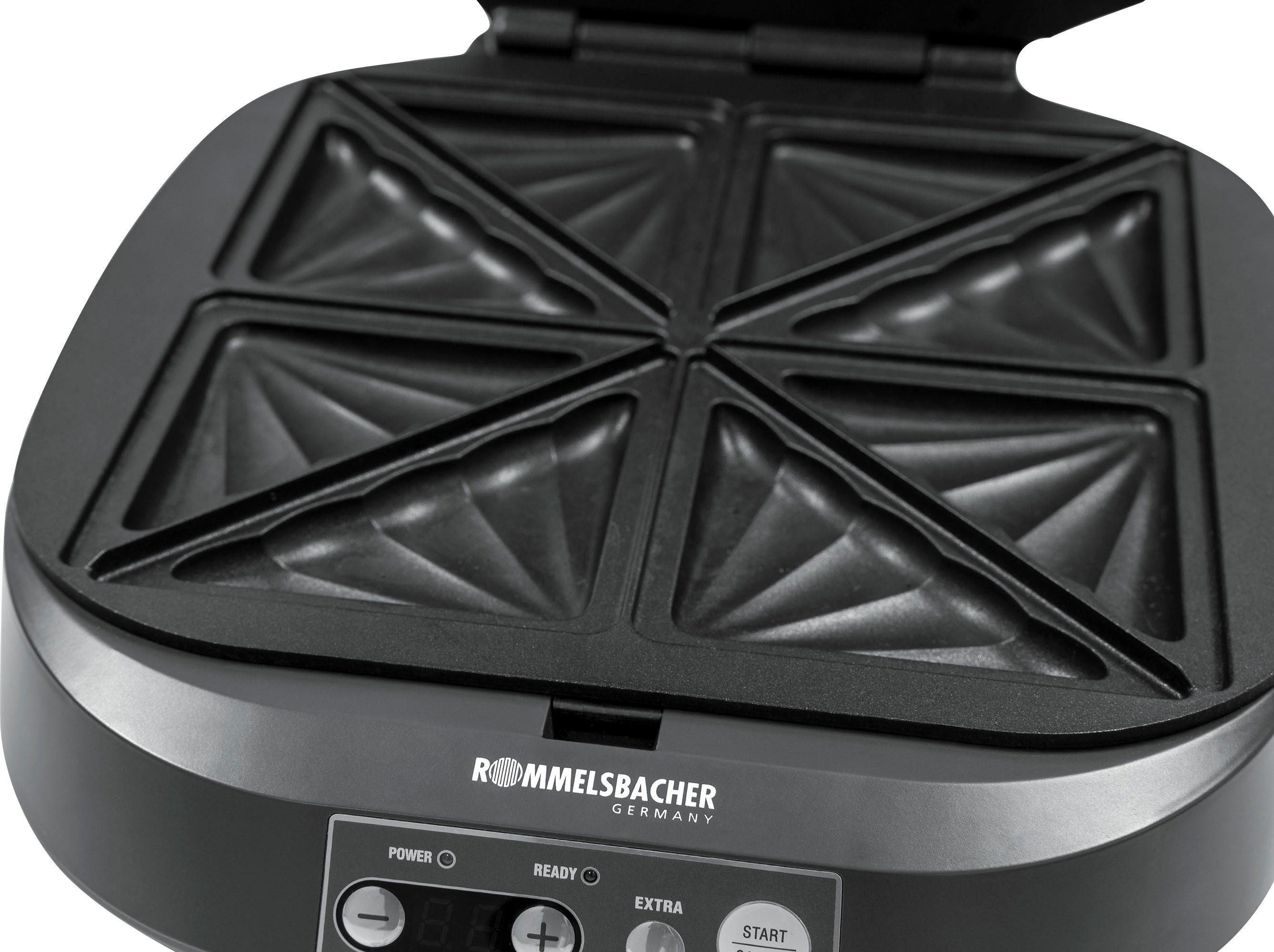 Rommelsbacher Sandwichmaker ST 1800 für American Toasts im XL Format, 1800 W
