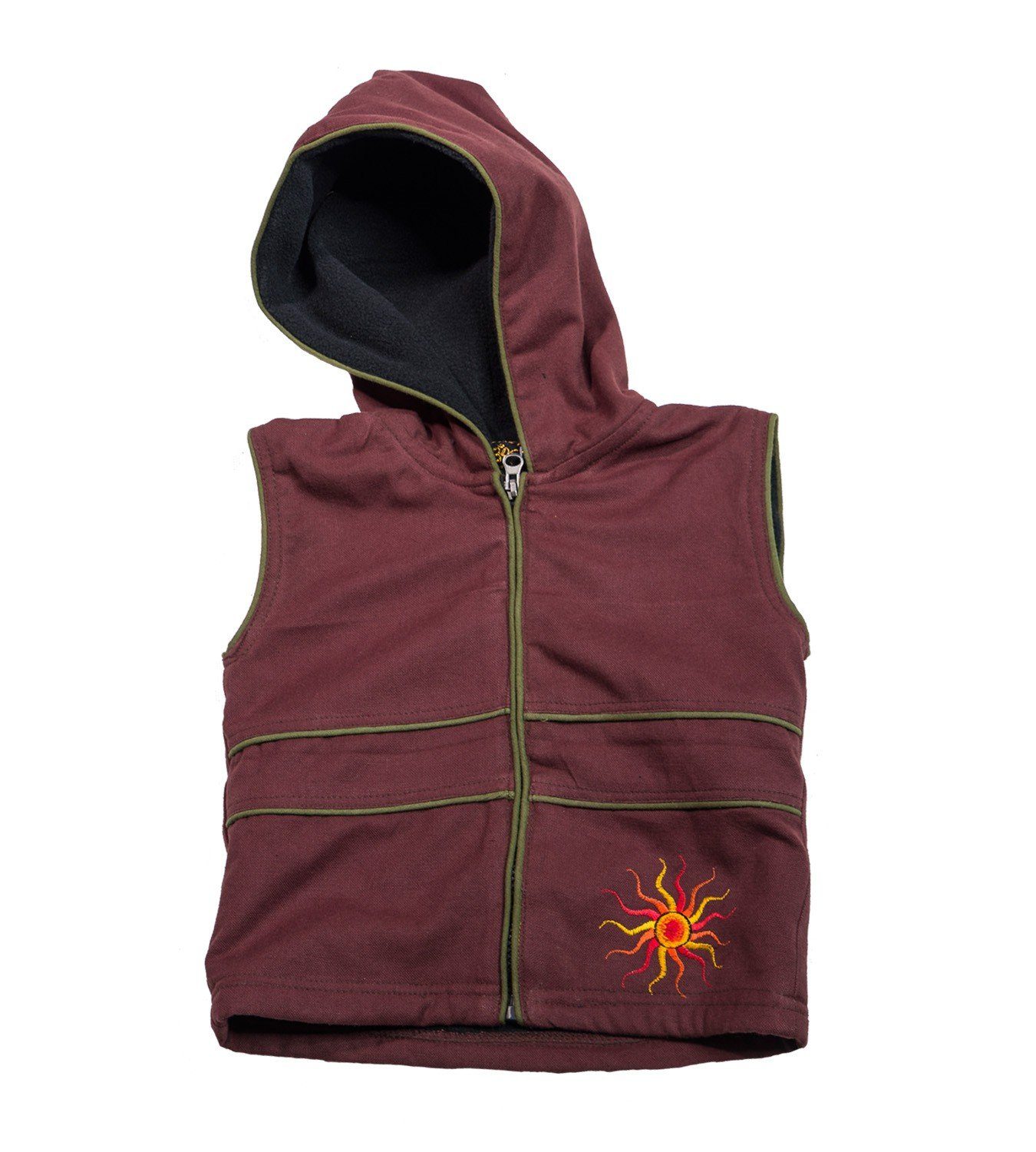 KUNST UND MAGIE Fleeceweste Kunst und Magie Kinder Weste aus Fleece Sweatjacke Hoodie mit Kapuze