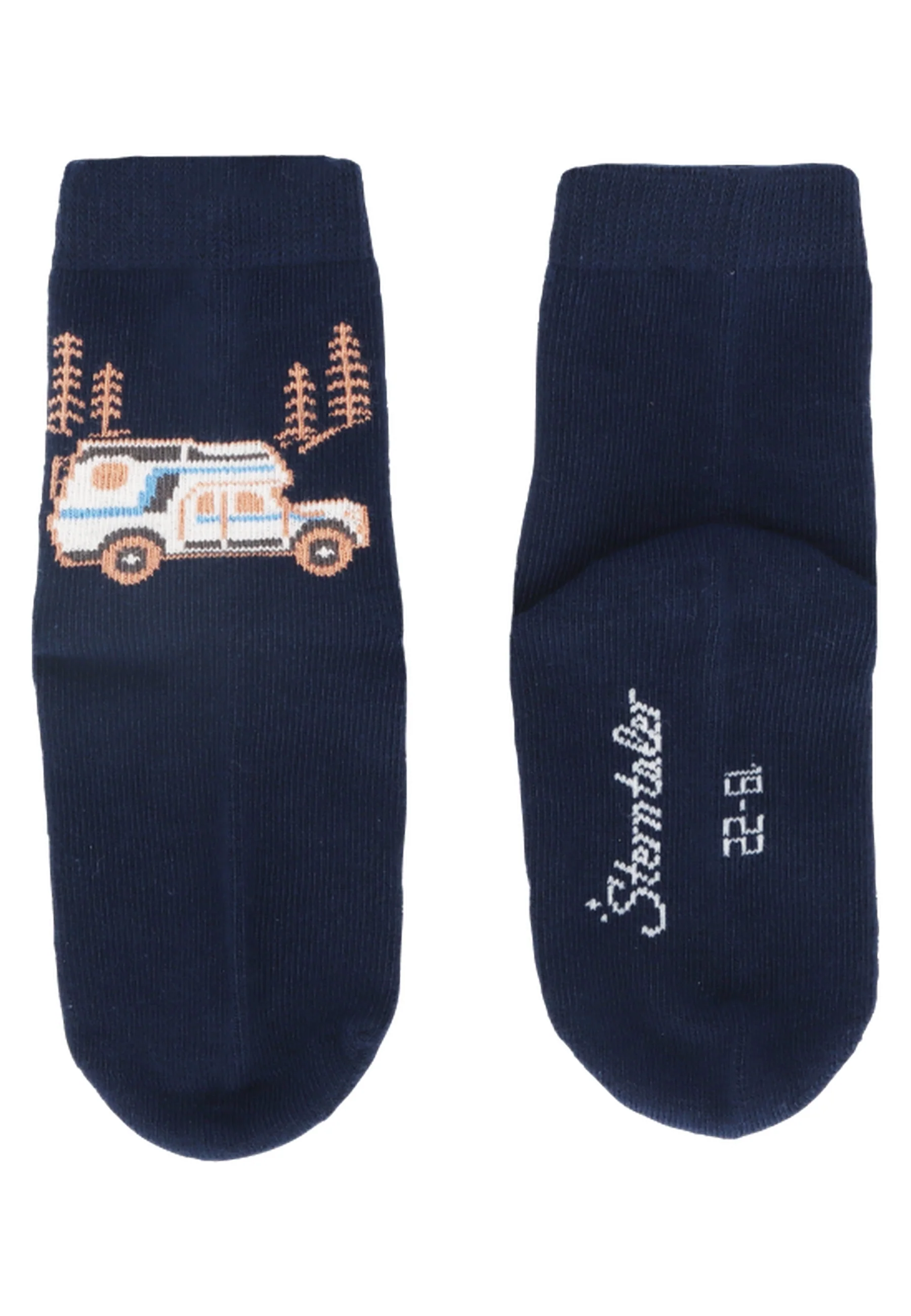 Socken im 3er Pack mit Motiv Camping in versch. Farben