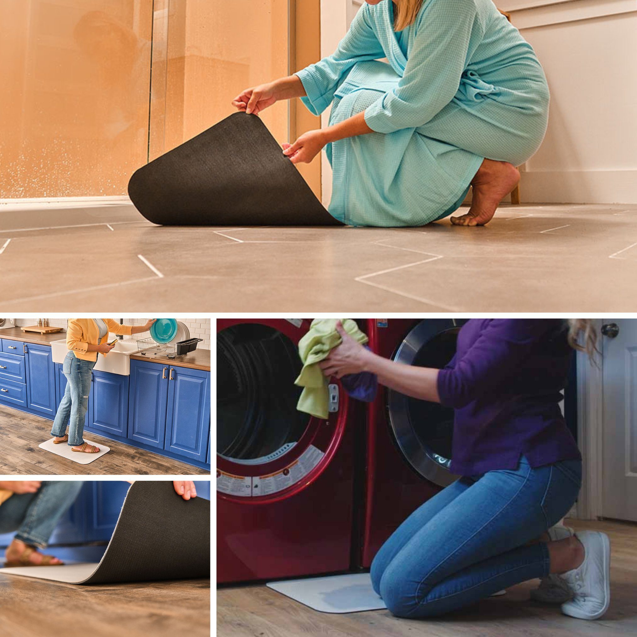 Badematte Hydrowonder Super Absorbent Mat Best Direct®, Höhe 5 mm, rutschhemmend, schnell trocknend, strapazierfähig, fußbodenheizungsgeeignet, rutschfest, saugfähig, Polyester, Gummi, rechteckig, Duschmatte & Badematte, super saugfähig, Rutschfest,