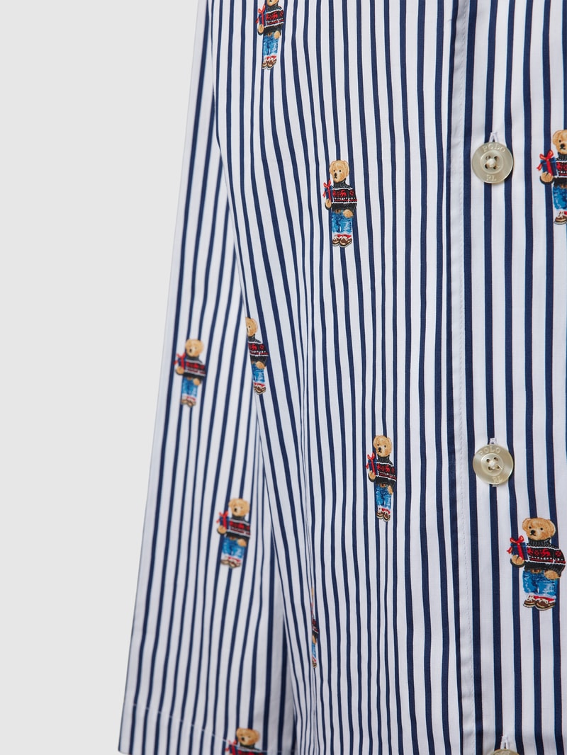 Pyjama mit Allover-Muster in blau