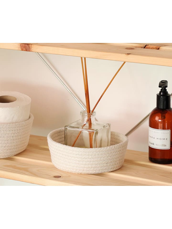 ABERTO DESIGN 3er-Set: Aufbewahrungskörbe in Creme - (H)6 x Ø 15 cm günstig kaufen onesize
