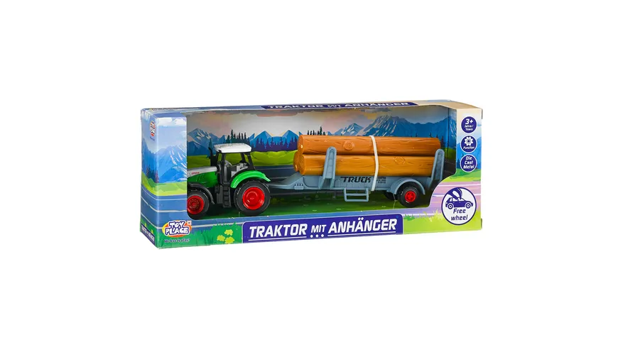 Müller - Toy Place - Traktor mit Anhänger, 3-fach sortiert, 1 Stück