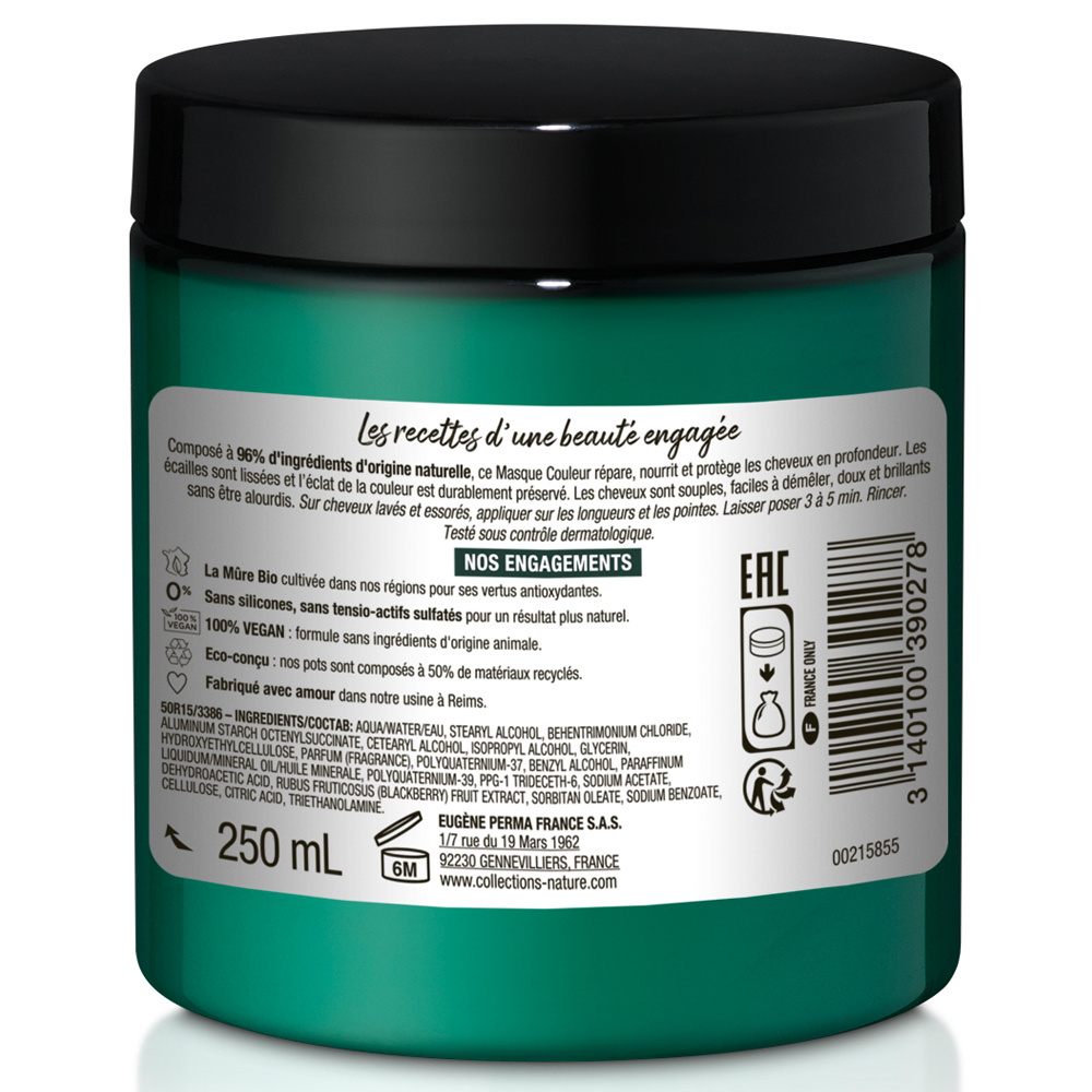 Collections Nature Masque Couleur Idéal pour les cheveux colorés ou méchés