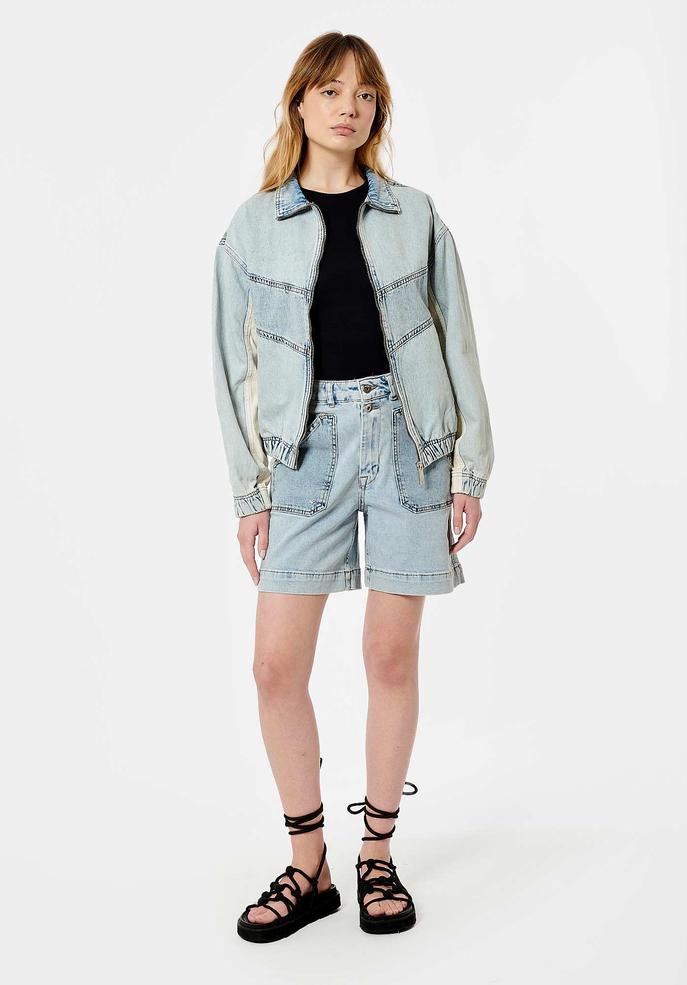 BOMBA  Veste en jean Femme en 100% coton
