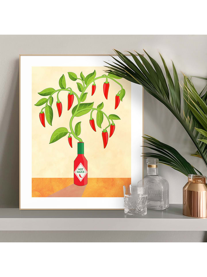 Orangewallz Gerahmter Kunstdruck 