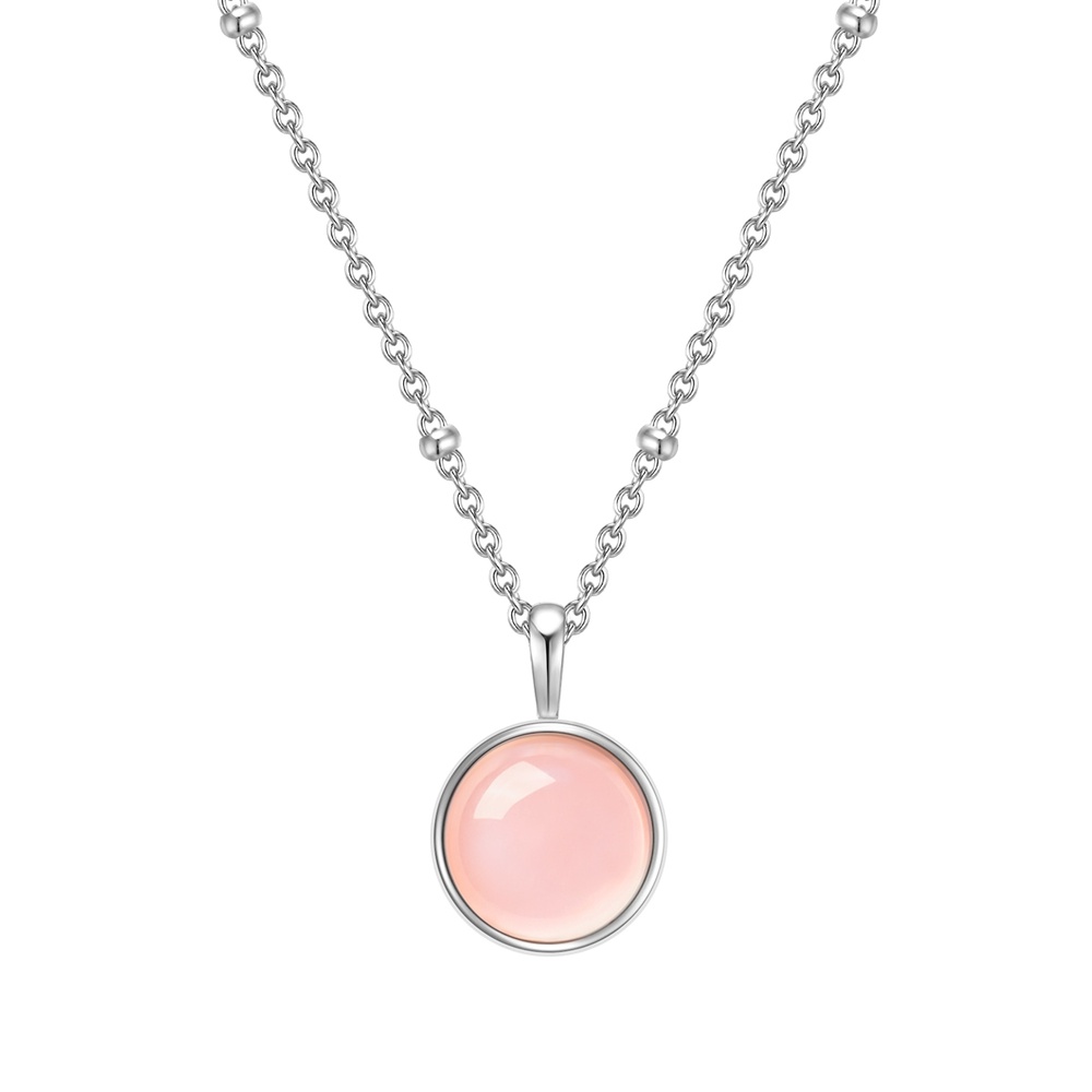 Glanzstücke München Collier en argent Argent sterling Quartz rose en Argent collier