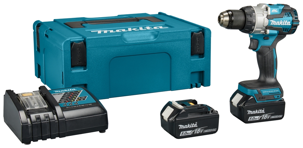 Makita DHP489RTJ Klopboormachine 18V 5.0Ah Li-Ion i Mbox