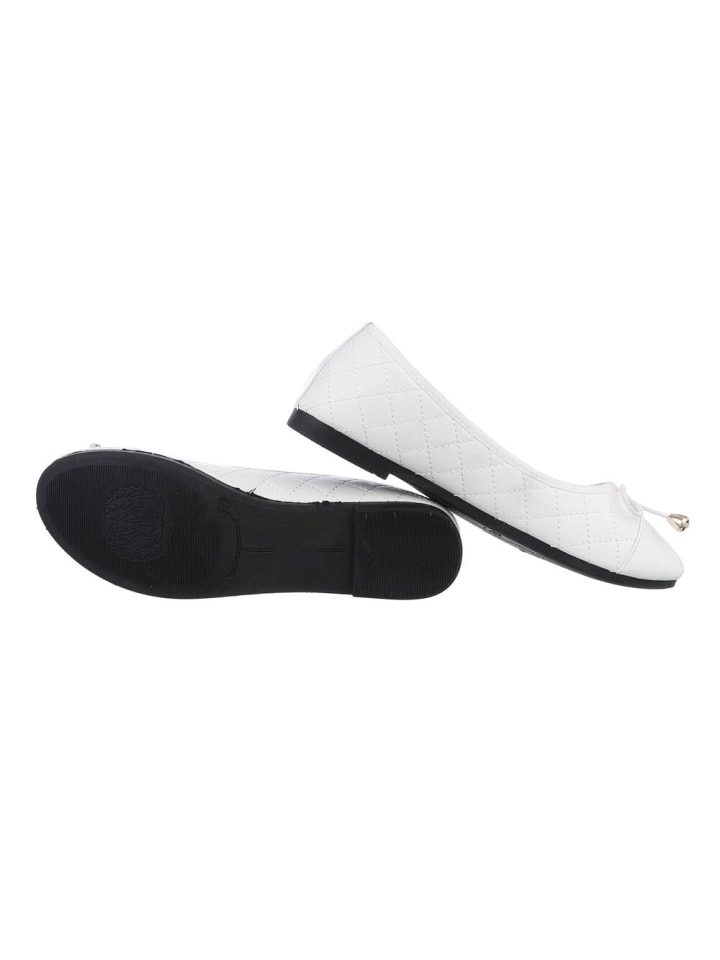 Ital-Design Ballerina in Weiß günstig kaufen