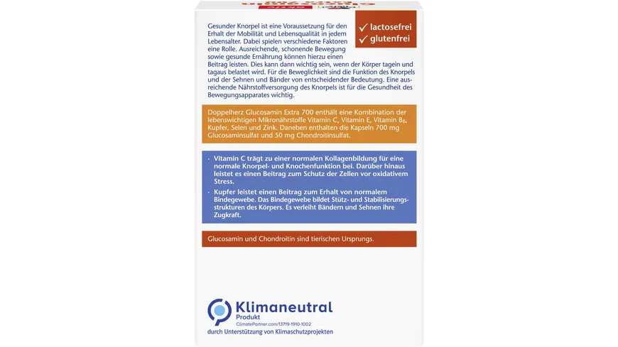 Doppelherz Glucosamin 700 Extra + Chondroitin 30 Kapseln