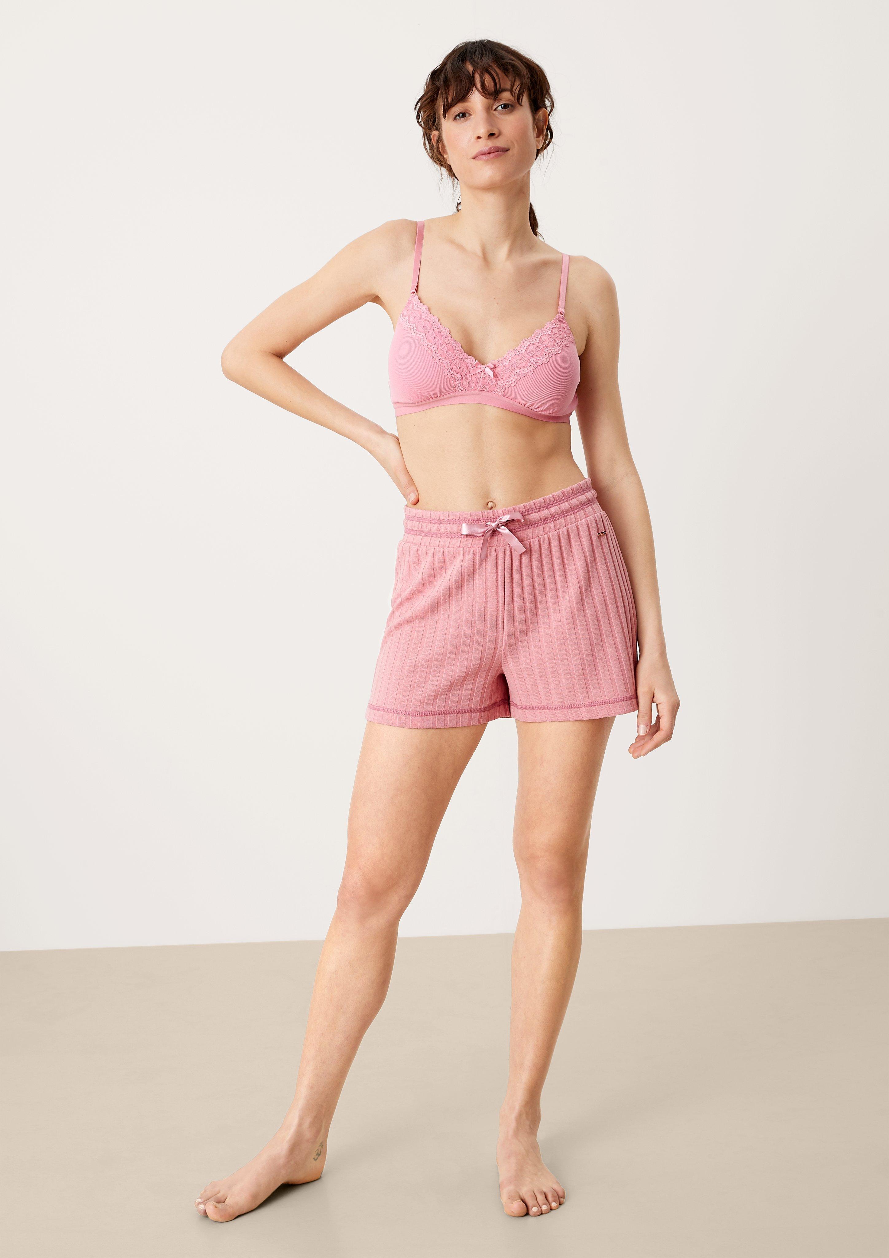 Loungeshorts mit Satinschleife  6007044-4500