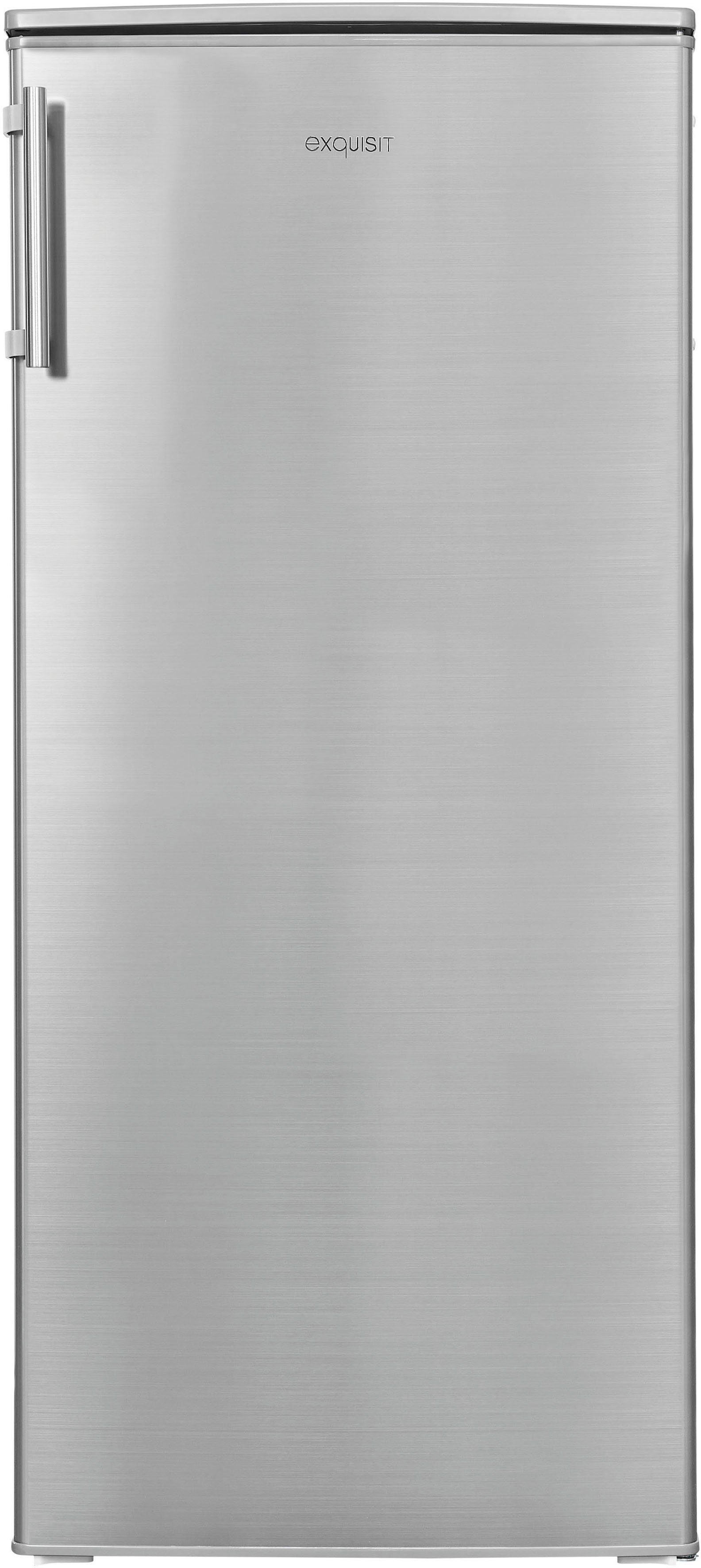 exquisit Kühlschrank KS185-4-HE-040E inoxlook, 122 cm hoch, 55 cm breit