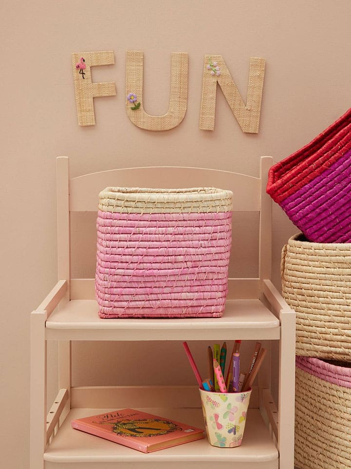 Rice Aufbewahrungskorb in Rosa - (B)20 x (H)20 x (T)20 cm günstig kaufen onesize