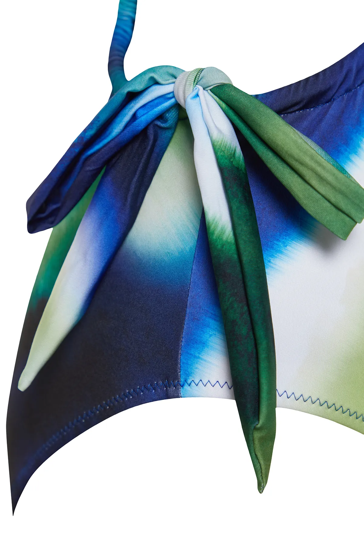 Trendyol Collection  Gestreifter, einschultriger, gebundener, normaler Badeanzug mit hohem Beinausschnitt TBESS24MA00145