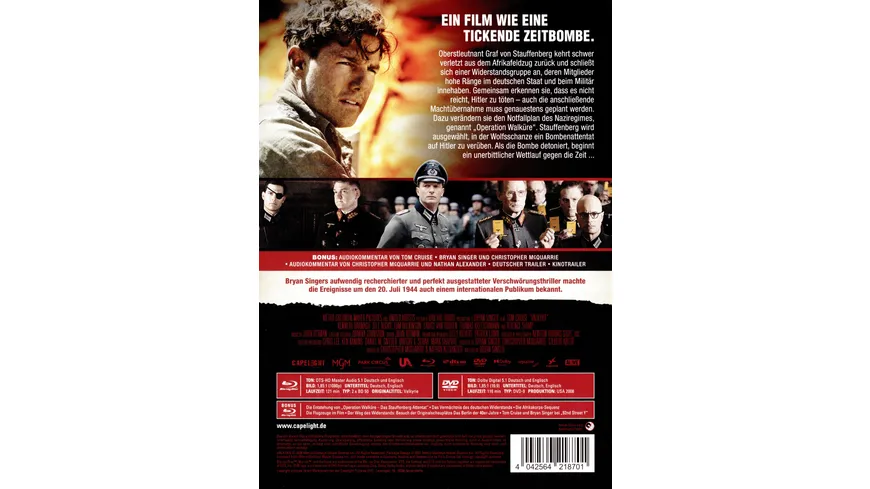 Operation Walküre - Das Stauffenberg Attentat - 3-Disc Limited Collector's Edition im Mediabook (+ DVD) (+ Bonus-Blu-ray)