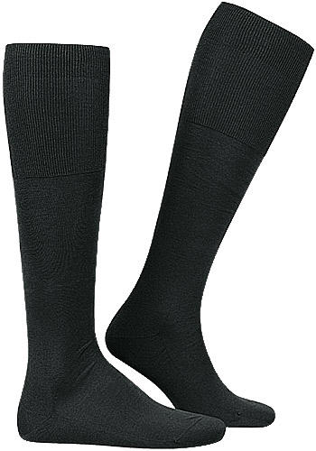 Falke, Serie Luxury No.9, Kniestrümpfe, Baumwolle, schwarz