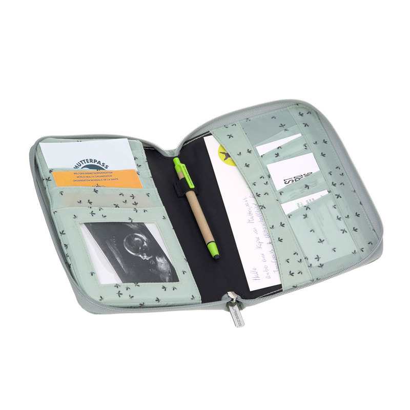 Protège carnet de santé Floral menthe Lässig