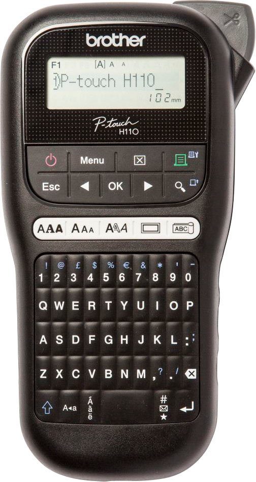Brother P-touch H110 Etikettendrucker, (kompaktes Hand-Beschriftungsgerät inklusive QWERTZ-Tastatur)