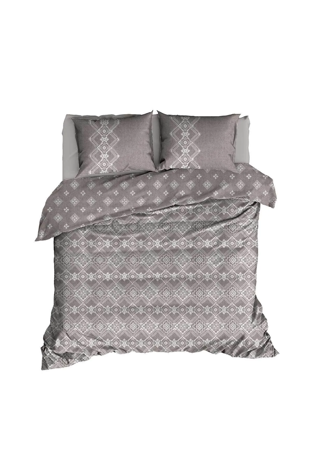 Elart  Bliss Spannbettbezug-Set für Einzelbett, 100 % natürliche Baumwolle, Ranforce, 3-teilig, Braun