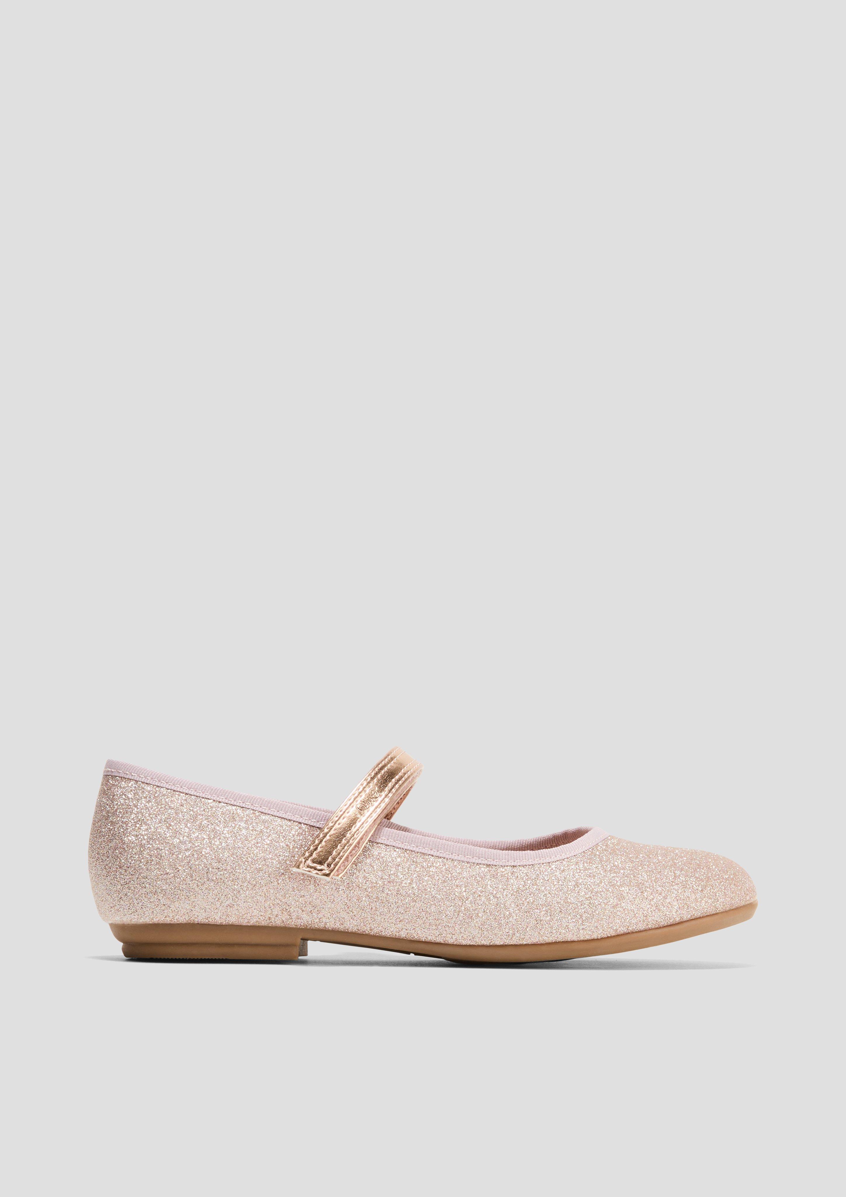 Glitzer-Ballerinas mit Klettverschluss  6008885-593