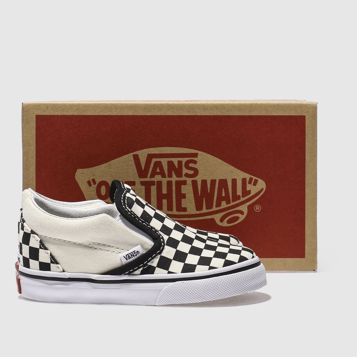Vans fekete és krémszínű klasszikus bebújós kisgyermek tornacipő