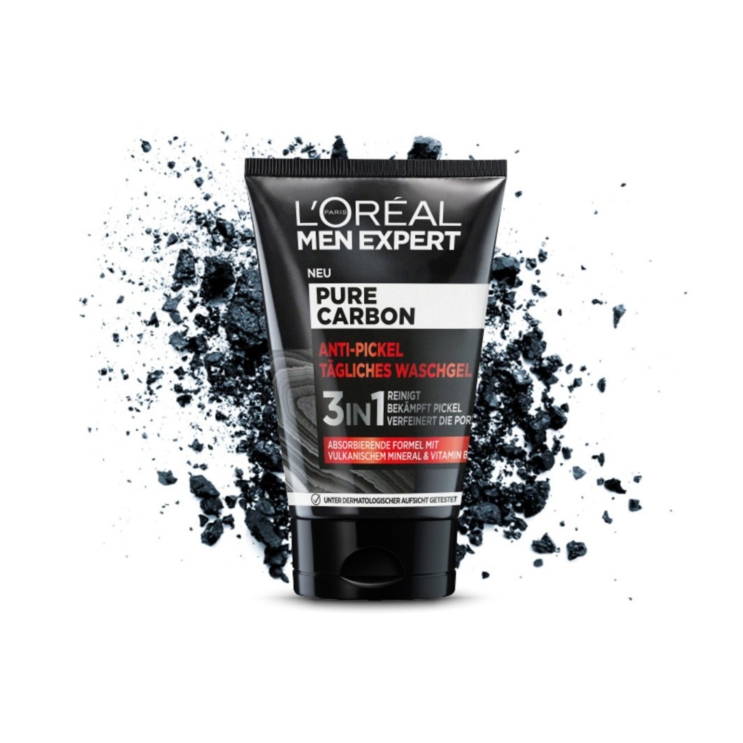 Men Expert Pure Carbon Anti-Pickel Tägliches Waschgel