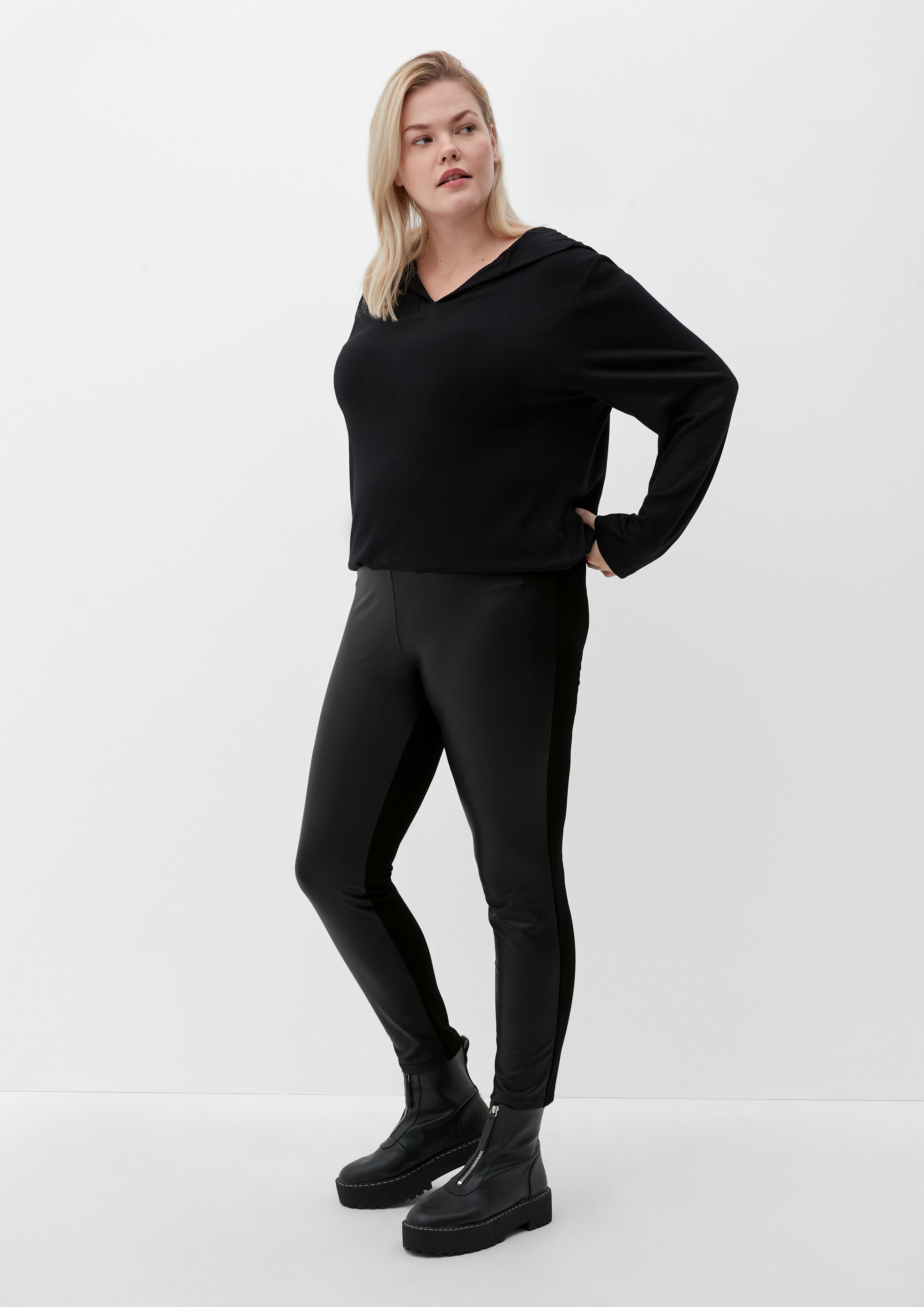 Leggings mit Front in Lederoptik  2125288-9999