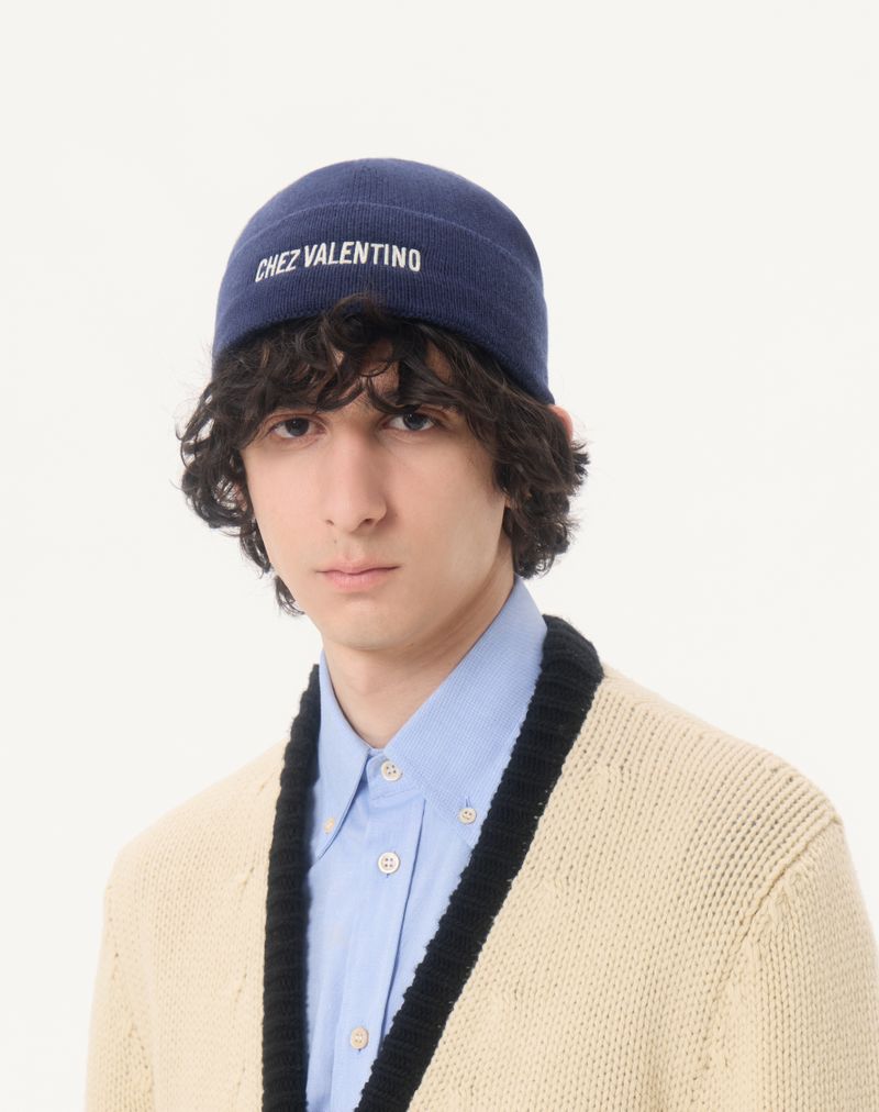 Gorro tricotado em lã da Chez Valentino