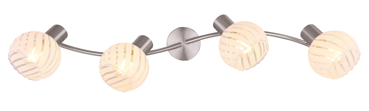Globo Lighting - WILLY - Strahler Metall Nickel matt, 4x E27