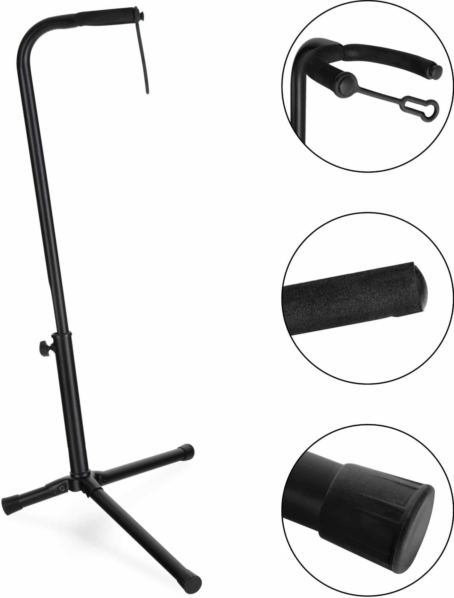 Rocktile Gitarrenständer GSN-01 Gitarrenstativ mit Halsstütze, (1-tlg), Passend für Gitarre, Bass, Banjo etc.