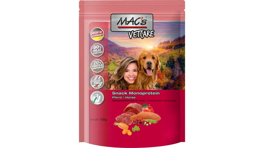 MAC´s DOG Hundesnack Mono Snack Pferd 100 g