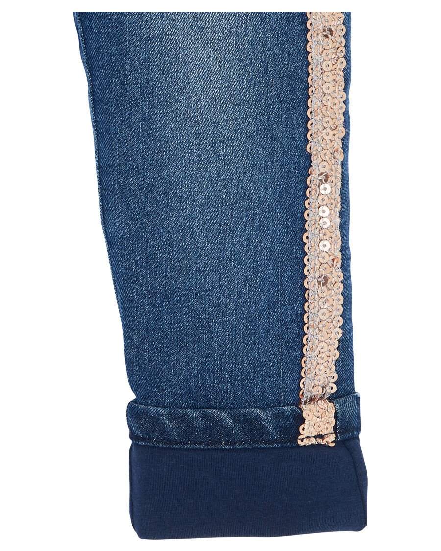 Thermo-Jeans mit Pailletten