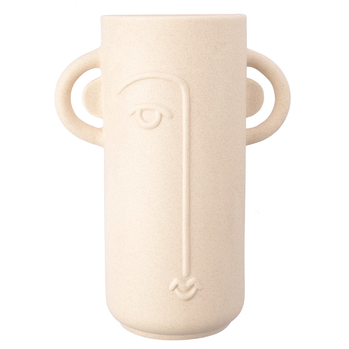 Große Vase mit Gesicht