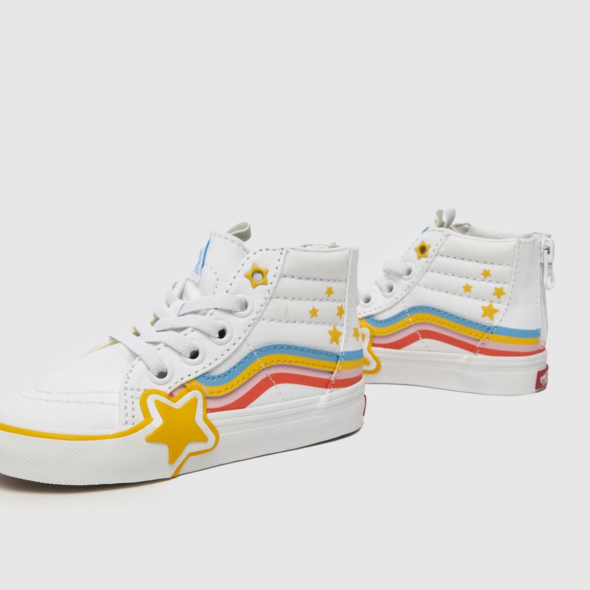 Vans fehér SK8-Hi cipzáras szivárványszínű kisgyermek cipők
