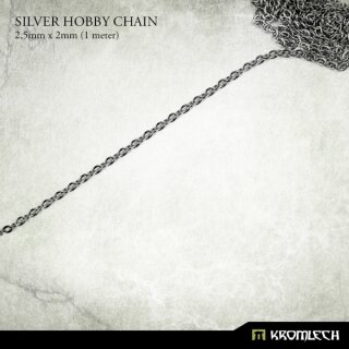 Silver Hobby Chain 2,5mm x 2mm (1 meter)
