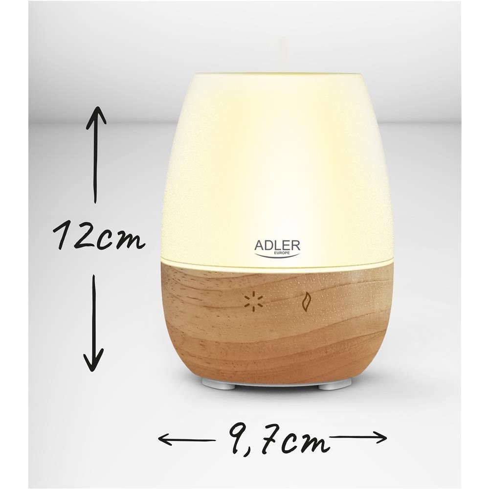 Adler Diffuser AD 7967, 3in1 Ultraschall Aroma Diffuser, für Ätherische Öle, USB, 7 Farben