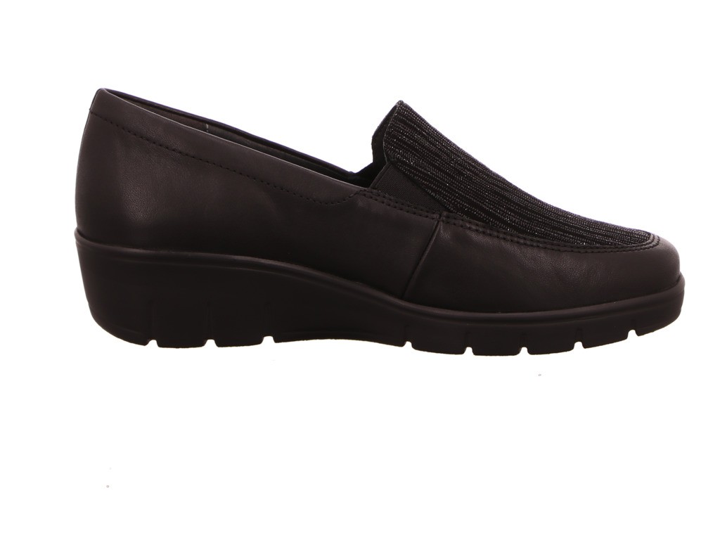 SEMLER Klassische Slipper schwarz SOFT-NAPPA/GLITTER